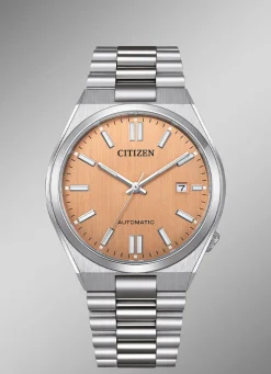 Clearance CITIZEN Serie NJ015* Automatik-Herrenuhr CHAMPAGNER