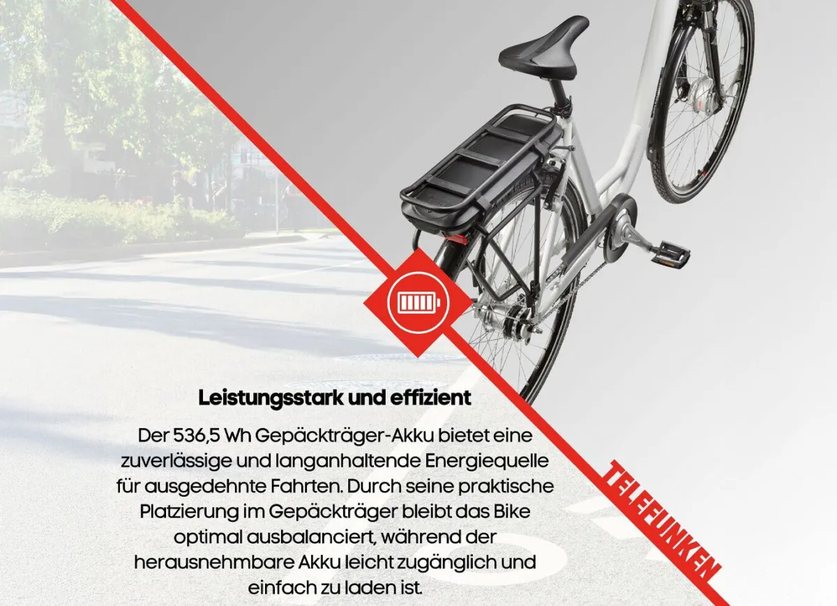 Best TELEFUNKEN City-E-Bike RC667 von WEISS