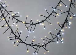 New BADER Cluster-LED-Lichterkette mit digitalem Outdoor-Trafo KRISTALL-EFFEKT