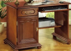 Best BADER Computer-Schreibtisch mit Echtholfurnier NUSSBAUM