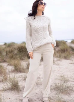 Online laurakent Cordhose mit modisch weitem Beinverlauf ECRU