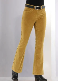 Online BADER Cordhose in trendiger Bootcut-Form MESSING