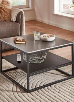 BADER Couchtisch Marmoroptik grau-schwarz