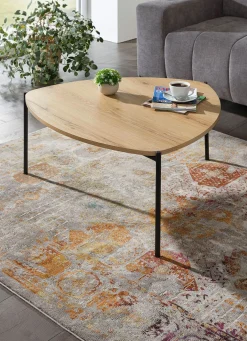 Clearance BADER Couchtisch im Loft-Design mit Metallgestell EICHE