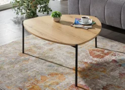 Clearance BADER Couchtisch im Loft-Design mit Metallgestell EICHE