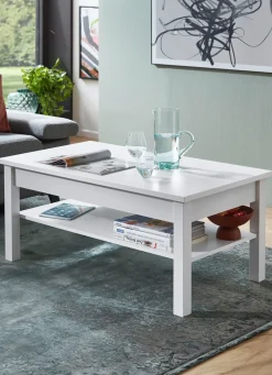 Clearance BADER Couchtisch mit großer Ablagefläche WEISS