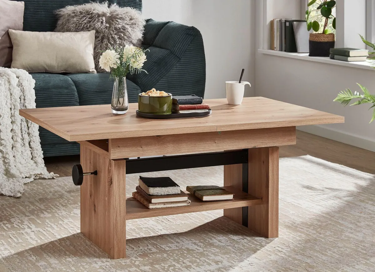 BADER Couchtisch mit Lift-Mechanik EICHE ARTISAN