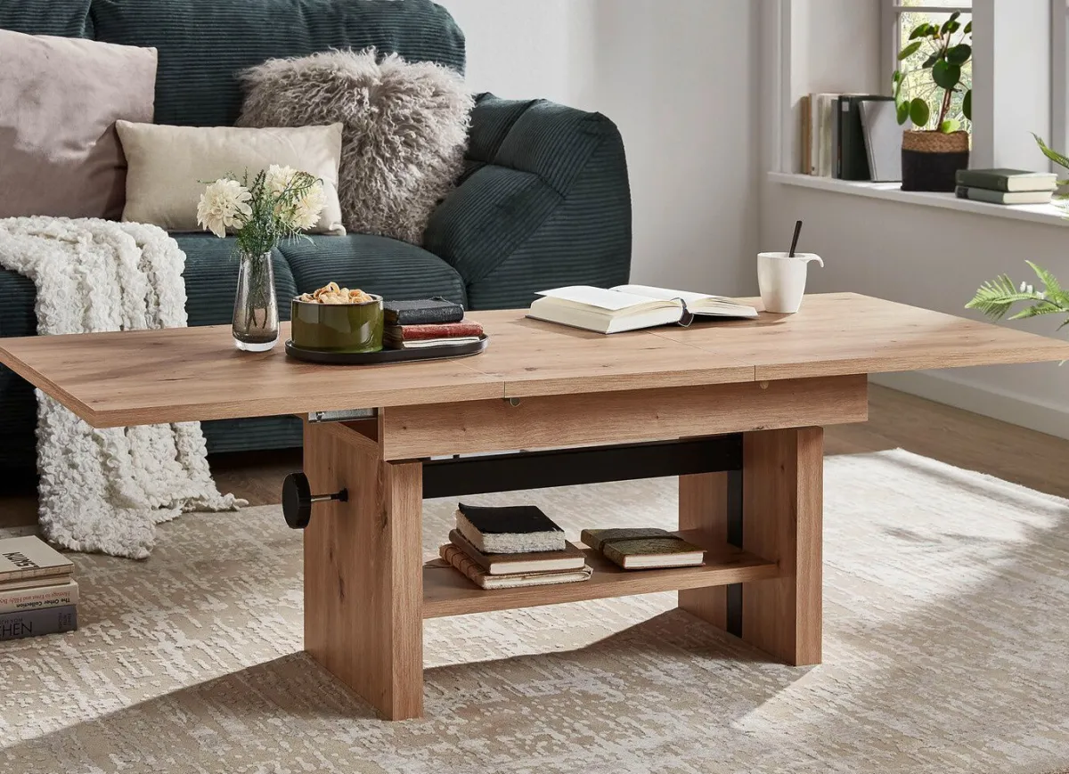 BADER Couchtisch mit Lift-Mechanik EICHE ARTISAN