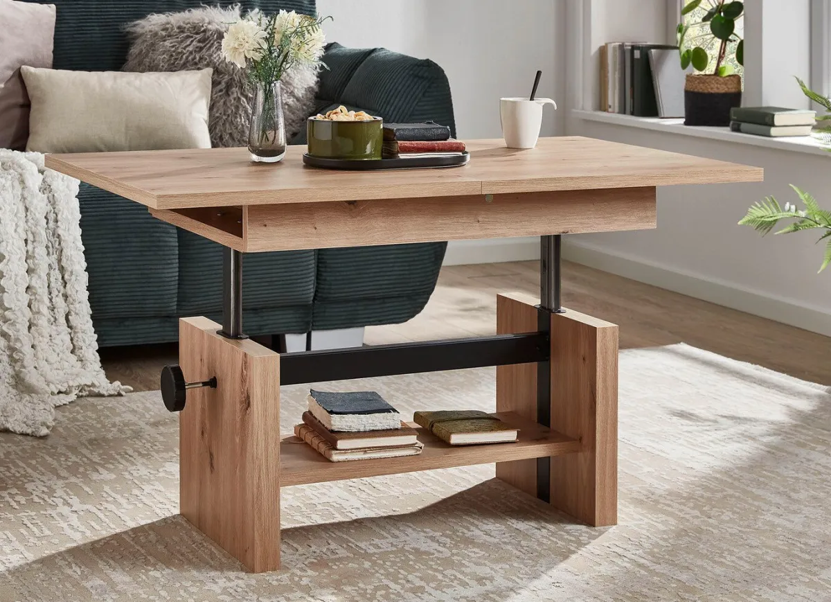 BADER Couchtisch mit Lift-Mechanik EICHE ARTISAN