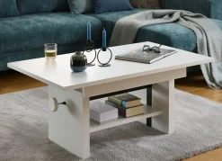 BADER Couchtisch mit Lift-Mechanik WEISS