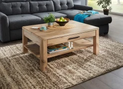 New BADER Couchtisch mit Schublade EICHE-ANTHRAZIT