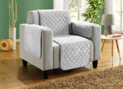 Best BADER Couch- und Sesselschoner mit Anti-Rutsch-Beschichtung GRAU
