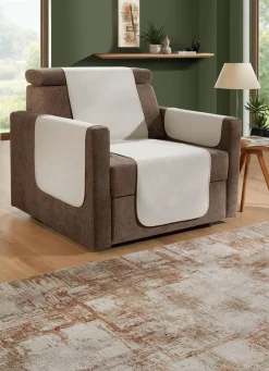 Discount BADER Couch- und Sesselschoner mit Anti-Rutsch-Beschichtung CREME