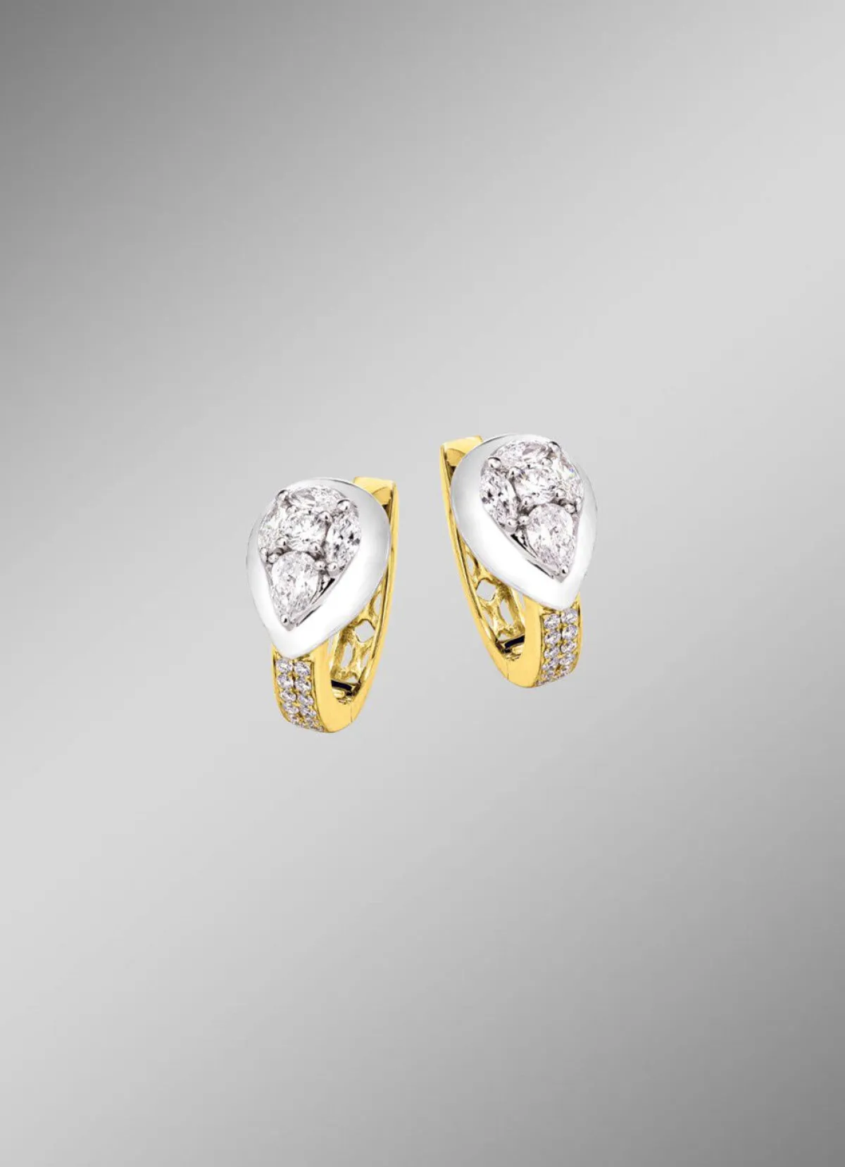 New BADER Creolen mit Brillanten und Diamanten