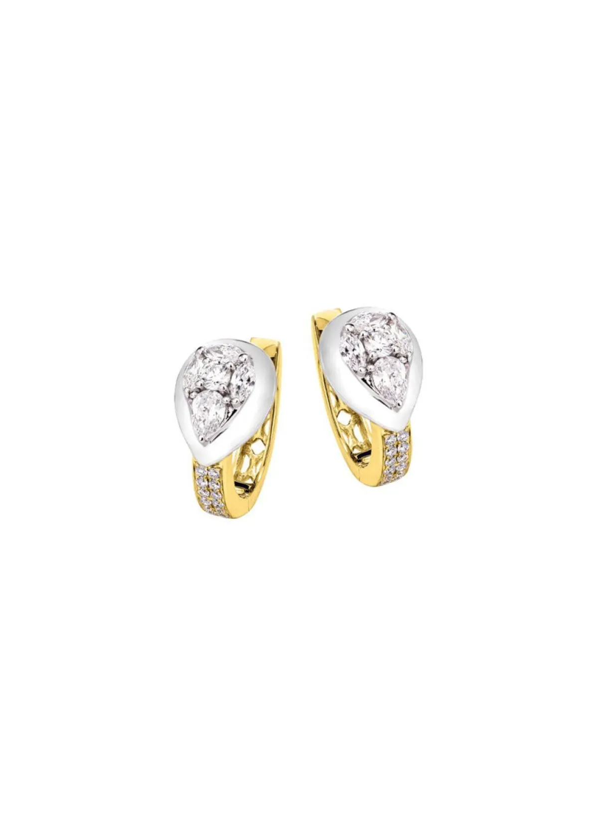 New BADER Creolen mit Brillanten und Diamanten