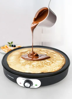 New BADER Crêpes-Maker mit antihaftbeschichteter Backfläche SCHWARZ