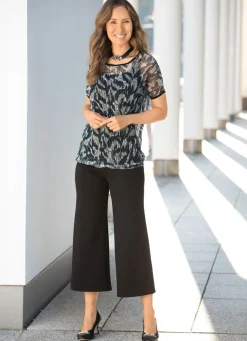 Online BADER Culotte mit Zierknöpfen SCHWARZ