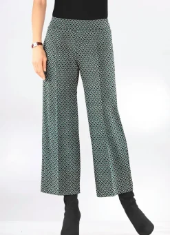 New KLAUS MODELLE MADE IN GERMANY Culotte in bequemer Schlupfform BEIGE-SCHWARZ-TÜRKIS