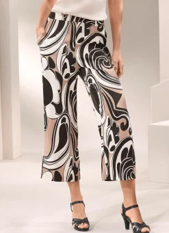 Hot Tizia Culotte in modischer Weite ECRU-CAMEL-SCHWARZ