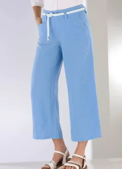 New ASCARI Culotte mit angesagtem Kordelgürtel AZURBLAU