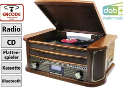 Discount BADER DAB-Nostalgie-Stereoanlage im Echtholzgehäuse BRAUN