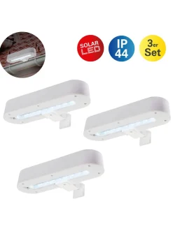 Outlet BADER Dachrinnenleuchten, 3er Set, mit Halterung aus Stahl WEISS