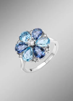 Outlet BADER Damenring im Blumendesign