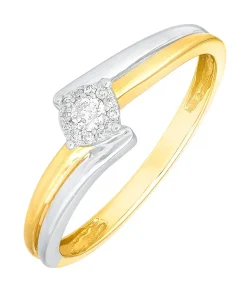 Hot BADER Damenring in Bicolor mit 13 Brillanten