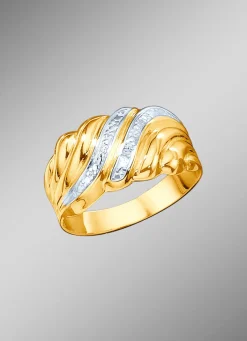 BADER Damenring in Bicolor mit Diamant