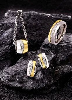 Sale BADER Damenring in Bicolor mit synth. Zirkonia