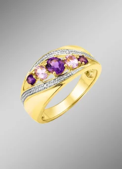 Discount BADER Damenring mit Amethyst und Zirkonia