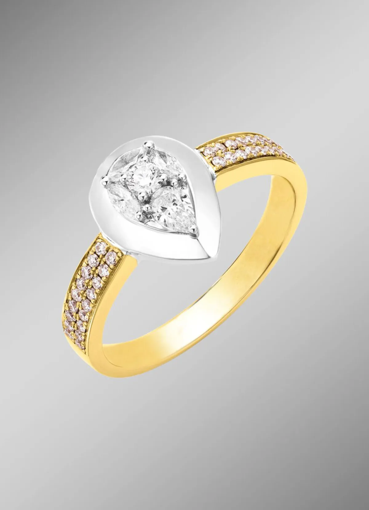 Clearance BADER Damenring mit Diamanten und Brillanten