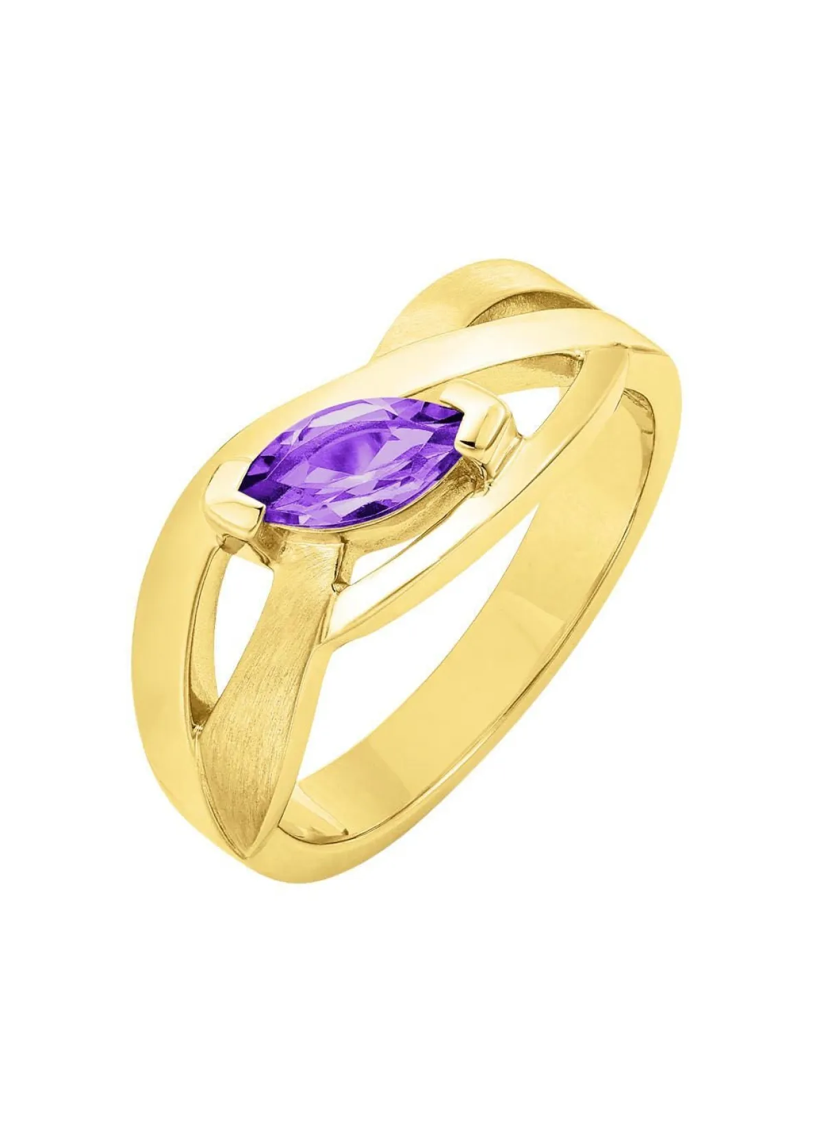 Best BADER Damenring mit echt Amethyst
