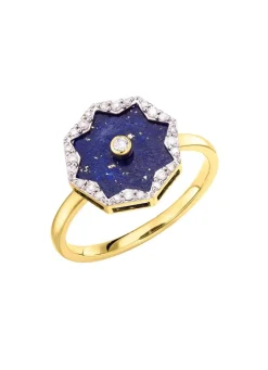 Discount BADER Damenring mit echt Lapislazuli, Brillanten und Diamanten