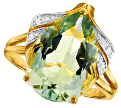 Sale BADER Damenring mit grünem Amethyst