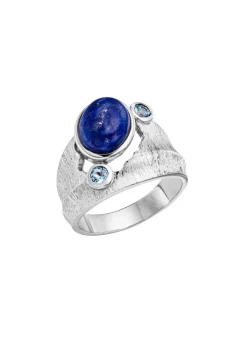 Sale BADER Damenring mit Lapislazuli und Baby Blautopas