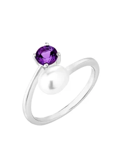 Discount BADER Damenring mit Süßwasser-Zuchtperle und Amethyst