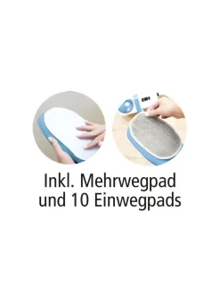 Hot LIVINGTON Dampfreiniger SteamTouch WEISS-BLAU