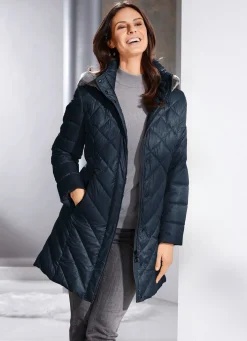 Clearance BADER Daunen-Kurzmantel mit abnehmbarer Kapuze NAVY