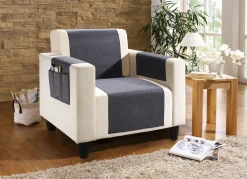 Best BADER Dekorative Sessel- und Sofaüberwürfe GRAU