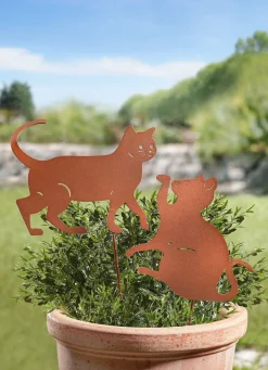 Online BADER Dekostecker mit Katzen-Motiv, 2er-Set ROST