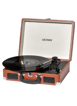 Discount BADER Denver VPL-120 Koffer-Plattenspieler mit Digitalisierungsfunktion BRAUN