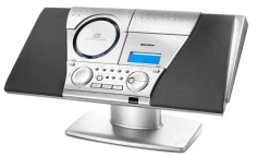 Outlet BADER Design-Musikanlage mit beleuchtetem Multifunktionsdisplay SILBER