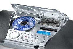Outlet BADER Design-Musikanlage mit beleuchtetem Multifunktionsdisplay SILBER