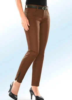 Hot ASCARI Dezent schimmernde Hose COGNAC