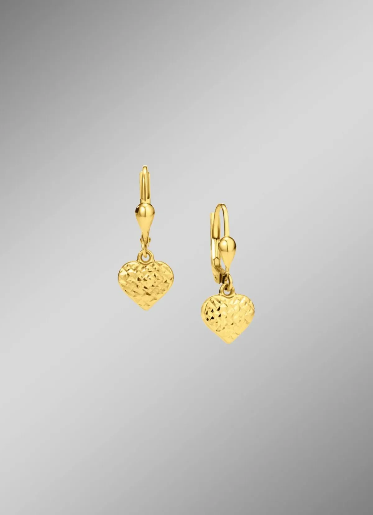 Outlet BADER Diamantiere Herz-Ohrringe aus Gold