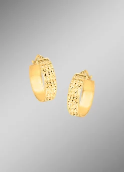 Hot BADER Diamantierte Creolen aus Gold