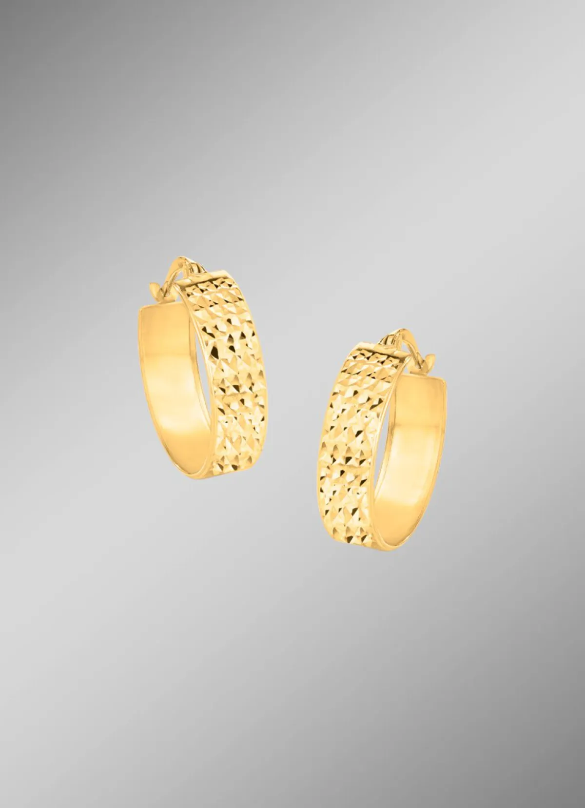 Hot BADER Diamantierte Creolen aus Gold
