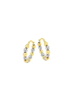 Clearance BADER Diamantierte Creolen in Bicolor