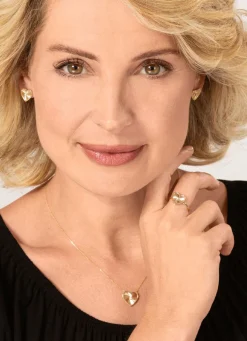 Outlet BADER Diamantierte Herz-Ohrstecker